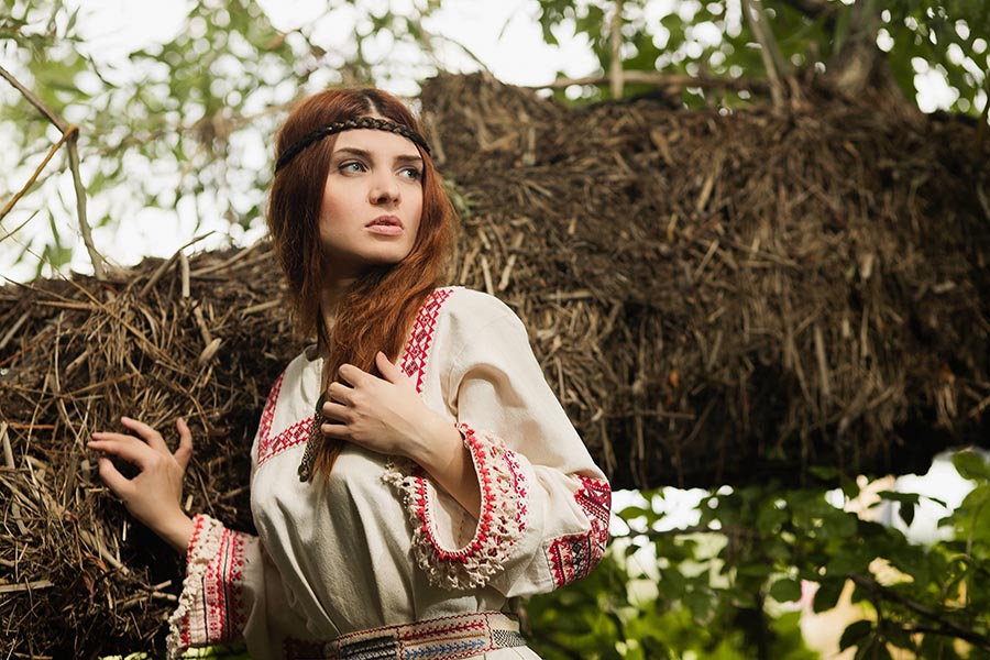 Women in Slavic costumes in Feira di Santana