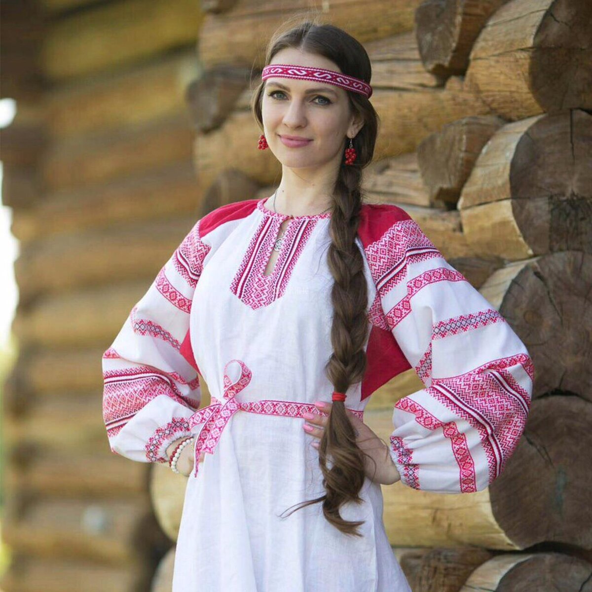 Girls in Slavic costumes in Feira di Santana